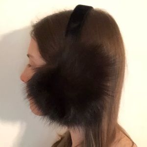 Oversized fur earmuffs